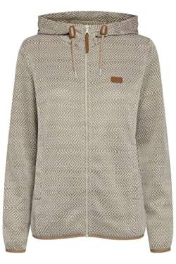 OXMO OXPebbles Damen Fleecejacke Sweatjacke Jacke mit Kapuze, Größe:S, Farbe:Dune (171009) von OXMO