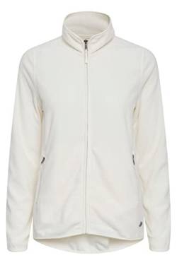 OXMO OXRikka Damen Fleecejacke Sweatjacke Jacke mit Stehkragen Regular Fit, Größe:XL, Farbe:Cloud Dancer (114201) von OXMO
