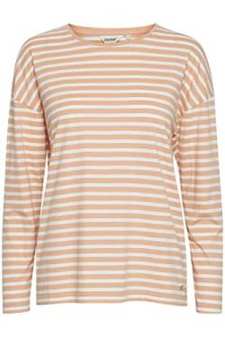 OXMO OXStefka Damen Longsleeve Langarmshirt Shirt mit Rundhalsausschnitt aus 100% Baumwolle, Größe:L, Farbe:Mahogany Rose (151511) von OXMO