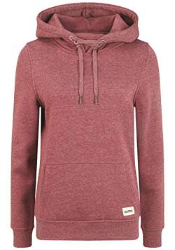 OXMO Owena Damen Kapuzenpullover Hoodie Pullover mit Kapuze, Größe:M, Farbe:Wine Red Melange (1915261) von OXMO