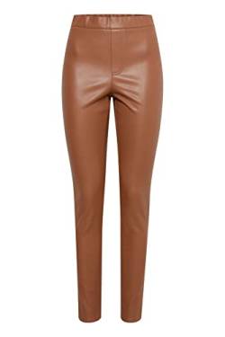 OXMO Pauline Damen Leggings Hose Stoffhose Slim Fit, Größe:L, Farbe:Toffee (181031) von OXMO