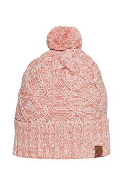 OXMO Pom Damen Wintermütze Beanie Mütze aus 100% Baumwolle Grobstrick, Größe:ONE, Farbe:POWD RO M (7951781) von OXMO