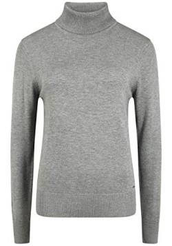 OXMO Wina Damen Rollkragenpullover Pullover, Größe:XXL, Farbe:Medium Grey Melange (200687) von OXMO