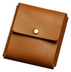 Geldbörsen Brieftasche Einfache Damen Leder Geldbörse Vintage Tragbarer Kartenhalter Große Kapazität Münzgeldbörsen Unisex Reißfest Mode (Color : Brownish Yellow) von OXOAMP