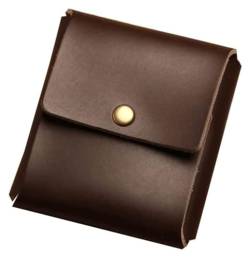 Geldbörsen Brieftasche Einfache Damen Leder Geldbörse Vintage Tragbarer Kartenhalter Große Kapazität Münzgeldbörsen Unisex Reißfest Mode (Color : Dark Coffee) von OXOAMP