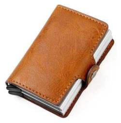 Geldbörsen Brieftasche Herren-Geldbörsen aus Leder mit großer Kapazität, Business-Geldbörsen, ultradünn, Identifikationsschild, Münzfach, Kartenaufbewahrung Mode ( Color : A , Size : 2.8x1.2x3.9in ) von OXOAMP