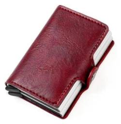 Geldbörsen Brieftasche Herren-Geldbörsen aus Leder mit großer Kapazität, Business-Geldbörsen, ultradünn, Identifikationsschild, Münzfach, Kartenaufbewahrung Mode ( Color : E , Size : 2.8x1.2x3.9in ) von OXOAMP
