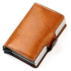 Geldbörsen Brieftasche Herren-Geldbörsen aus Leder mit großer Kapazität, Business-Geldbörsen, ultradünn, Identifikationsschild, Münzfach, Kartenaufbewahrung Mode ( Color : F , Size : 2.8x1.2x3.9in ) von OXOAMP