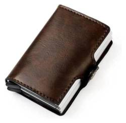 Geldbörsen Brieftasche Herren-Geldbörsen aus Leder mit großer Kapazität, Business-Geldbörsen, ultradünn, Identifikationsschild, Münzfach, Kartenaufbewahrung Mode ( Color : G , Size : 2.8x1.2x3.9in ) von OXOAMP