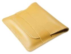 Geldbörsen Geldbörse Damen Ledergeldbörse Ultradünn Große Kapazität Kartenhalter Retro Unisex Münzgeldbörsen Tragbare Münztasche Reißfest Mode (Color : Yellow) von OXOAMP
