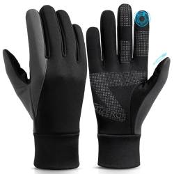 OZERO Herren Wasserdicht Thermohandschuhe, Touchscreen Winterhandschuhe Fahrhandschuhe Fahrradhandschuhe Laufhandschuhe (M) von OZERO