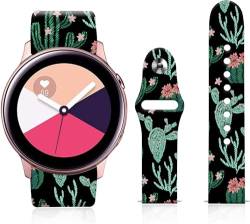 OZLNKPJL Ersatz-Silikonarmband, farbecht, kompatibel mit Galaxy Watch 6/5/4/5 Pro/4 Classic/3 (41 mm) / Active 2 & 1,20 mm Sport-Smartwatch-Armband für Damen, Herren, Mädchen (stilvoller tropischer von OZLNKPJL