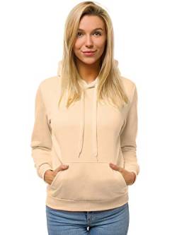 OZONEE Damen Kapuzenpullover Sweatjacke Sweatshirt Farbvarianten Kapuzenjacke Kapuzenpulli Kapuze Langarm Hoodie Sport Style Casual Fitness Basic Training 777/2901B/67 HIMBEERFARBE S von OZONEE