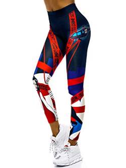 OZONEE Damen Leggings Leggins Lang Sportleggings Baumwolle Blickdicht High Waist Hüfthoch Hohe Taille Hochbund Knöchellang Sport Unifarbe Einfarbig O/20935 Mehrfarbig L von OZONEE