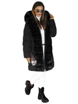 OZONEE Damen Winterjacke Jacke Winter Farbvarianten Übergangsjacke Warm Bomberjacke Steppjacke Wintermantel Daunenjacke Leichte Outdoor Puffer Jacket Übergangs 777/2271K/392 SCHWARZ M von OZONEE