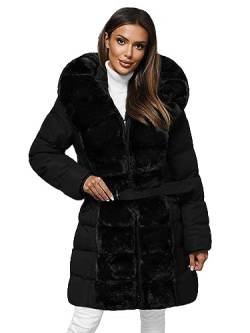 OZONEE Damen Winterjacke Jacke Winter Farbvarianten Übergangsjacke Warm Bomberjacke Steppjacke Wintermantel Daunenjacke Leichte Outdoor Puffer Jacket Übergangs JS/5M3158Z/392 SCHWARZ XL von OZONEE