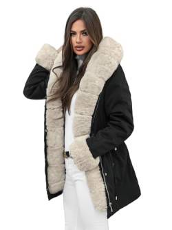 OZONEE Damen Winterjacke Jacke Winter Farbvarianten Übergangsjacke Warm Bomberjacke Steppjacke Wintermantel Daunenjacke Leichte Outdoor Puffer Jacket Übergangs JS/M763Z/392 SCHWARZ L von OZONEE