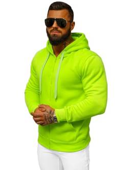 OZONEE Herren Hoodie Sweatjacke Kapuzenpullover Sweatshirt Farbvarianten Kapuzenjacke Kapuzenpulli mit Reißverschluss Langarm Sport Style Casual Fitness Training Basic 777/7547B SELADONGRÜN M von OZONEE