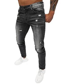 OZONEE Herren Jeans Hose Herrenjeans Jeanshose Skinny Röhrenjeans Biker Stretch Regular Slim Fit Straight Sportjeans Herrenhose Denim Baumwolle Baumwollmischung NB/MP0051NZ SCHWARZ 31 von OZONEE