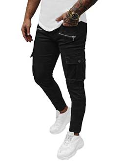 OZONEE Herren Jeans Hose Herrenjeans Jeanshose Skinny Röhrenjeans Biker Stretch Regular Slim Fit Straight Sportjeans Herrenhose Denim Baumwolle Baumwollmischung NB/MP0123NZ SCHWARZ 31 von OZONEE