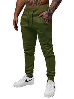 OZONEE Herren Jogginghose Hose Sport Trainingshose Sporthose Freizeithose Unifarbe Herrenhose Sweatpants Fitnesshose Sweathose Fußballhose Jogpants Joggpants 777/7733S Khaki M von OZONEE