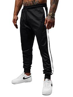 OZONEE Herren Jogginghose Hose Trainingshose Sporthose Freizeithose Motiv Herrenhose Sweatpants Fitnesshose Sweathose Fußballhose Jogpants Joggpants 777/6851S SCHWARZ M von OZONEE