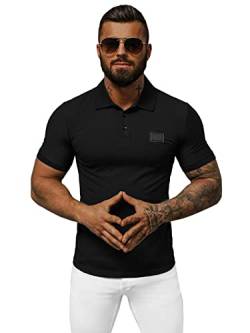 OZONEE Herren Poloshirt Polo Shirt Polohemd T-Shirt Tee Kragen Klassisches Hemd Casual Kurzarm Baumwolle Freizeithemd Kurzarmshirt Herrenhemd NB/MT3018Z SCHWARZ M von OZONEE