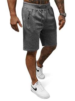 OZONEE Herren Sporthose Kurz Shorts Sweatpants Trainingshose Kurze Hose Bermuda Sportshorts Jogginghose Freizeithose Sweatshorts Herrenhose Sport JS/8K297Z DUNKELGRAU 2XL von OZONEE