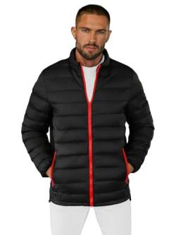 OZONEE Herren Winterjacke Jacke Winter Farbvarianten Warm Bomberjacke Steppjacke Wintermantel Kunstfell Leichte Jacket Outdoor Puffer Gepolstert 777/3952K SCHWARZ/2 L von OZONEE