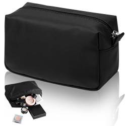 Kulturbeutel für Herren, groß, Reise-Kulturbeutel, wasserabweisend, für Fitnessstudio, Rasur, Organizer, Dusche, Badezimmer, Make-up-Tasche mit Griff (schwarz), Schwarz , Kulturbeutel von OZYAN