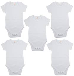 OZYOL Baby Body Kurzarm Strampler im 5er Set - Wickelbody aus hochwertiger 100% Baumwolle, 3-24 Monate (Weiß, 18M (86)) von OZYOL