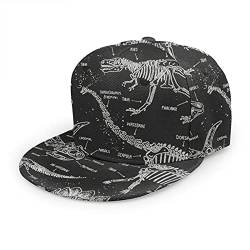 Oaieltj Unisex Baseball Cap Erwachsene Teens Adjustable Snapback Flat Brim Baseball Cap Cool Hip Hop Hat, Jurassic Dinosaurier, One size von Oaieltj