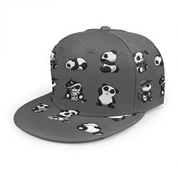 Oaieltj Unisex Baseball Cap Herren Damen Einstellbare Snapback Trucker Hat Mode Hip-Hop Baseball Cap, Niedliches Panda-Set, One size von Oaieltj