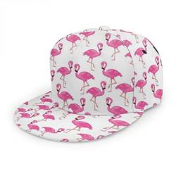 Oaieltj Unisex Baseball Cap Herren Damen Einstellbare Snapback Trucker Hat Mode Hip-Hop Baseball Cap, Pink Flamingo Seamless Muster, One size von Oaieltj