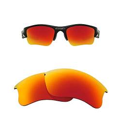 FOOUS Ersatz-Brillengläser für Oakley Flak Jacket XLJ Spiegel Polarisiert Sonnenbrille Rot Verschiedene Optionen von Oak&ban