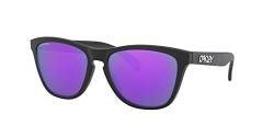OAKLEY Unisex-Adult Frogskins Sunglasses, Matt Black/Prizm Violet, 55 mm von Oakley