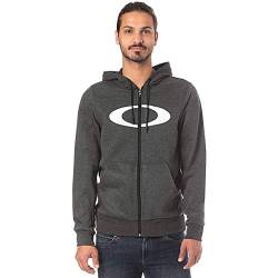 Oakley Herren Ellipse FZ Hoodie Sweatshirt, Blackout Lt Htr, Large von Oakley