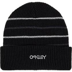 Oakley Unisex-Erwachsene Mütze B1b Stripe Beanie, Blackout, One Size von Oakley