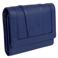 Oakridge Leather Damen Geldbörse mit Klappe, mittelgroß, azurblau, Casual von Oakridge Leather