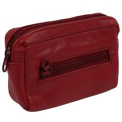 Oakridge Leather Unisex Geldbörse mit Schlüsselring – Rot, rot, Münzbeutel von Oakridge Leather