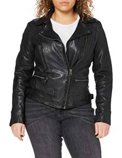 Oakwood Damen Jacke Echtleder 62065, Schwarz-Schwarz, Herstellergröße: XL von Oakwood