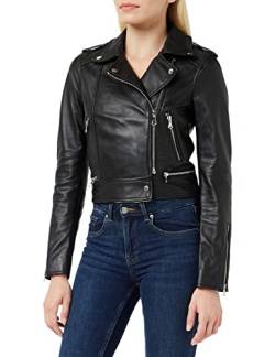 Oakwood Damen Jacke Echtleder 62326, Noir(Noir/Noir), Large von Oakwood