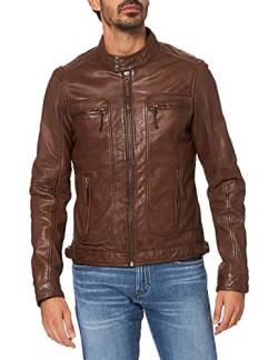 Oakwood Herren Lederjacke 60901, Braun (Tabak), 3XL von Oakwood