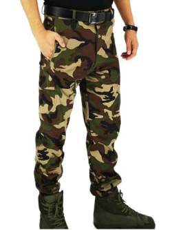 Oanviso Cargohose Herren Camouflage Arbeitshosen Baggy Hosen Winter Wanderhose mit Mehrere Taschen Freizeithose Trekkinghose Sporthose Combat Hose mit Weitem Bein B 4 3XL von Oanviso