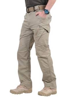 Oanviso Herren Taktische Hosen Cargo Hosen Jagdhose Regular Fit Vintage Militärhosen Casual Loose Outdoorhose Trainingshose Männer Business Chino Hose Oversized A Khaki S von Oanviso