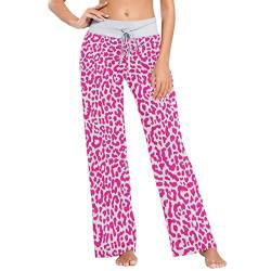 Oarencol Pinker Leoparden-Pyjamahose, bequem, Größe M, multi, 38 von Oarencol