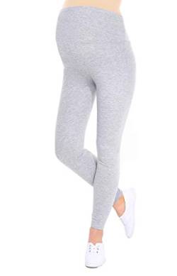 Oasi Mija Gute Qualität Umstandsleggings für Schwangere Lange Leggings/Hose 3085 (L, Melange Grau) von Oasi