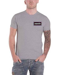 Oasis T Shirt Lines Band Logo Nue offiziell Herren Grau L von Oasis