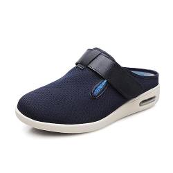 ObaBO Diabetiker Schuhe für Geschwollene Füße mit Klettverschluss,Gesundheitsschuh für Damen und Herren, ideal als Reha-Schuh, Verbandsschuh, Hausschuh,Blue-43.5 EU von ObaBO