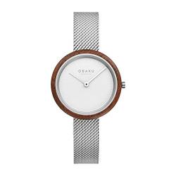 Obaku Damen-Armbanduhr Trae Lille Steel V245LXCIMC, Armband von Obaku